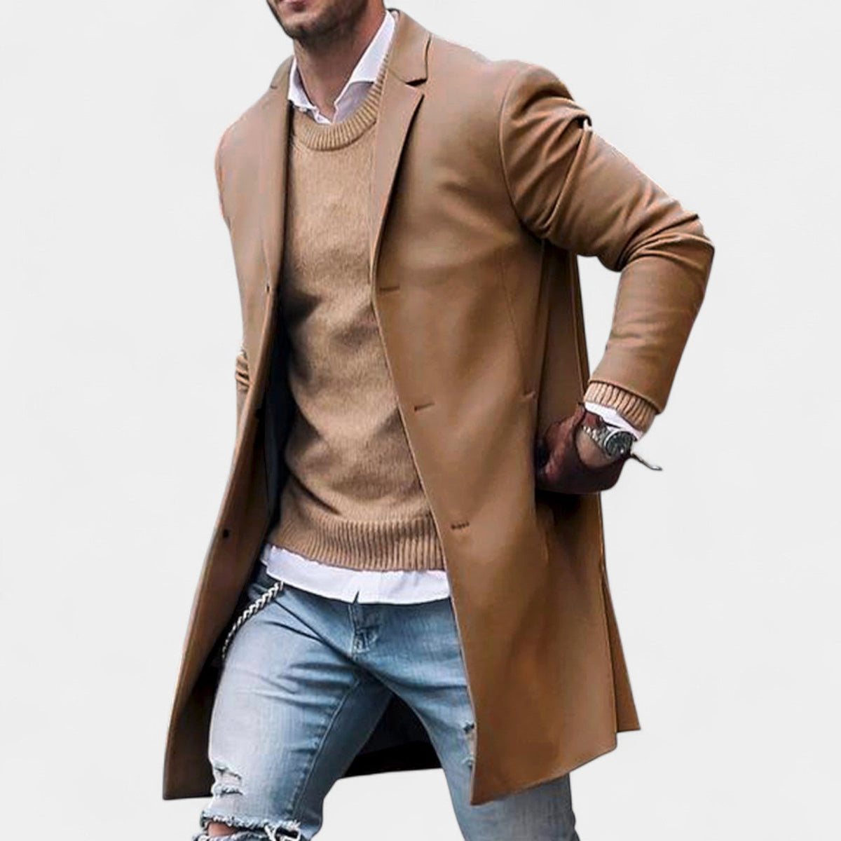 Daniel – Elegante abrigo de hombre con solapas