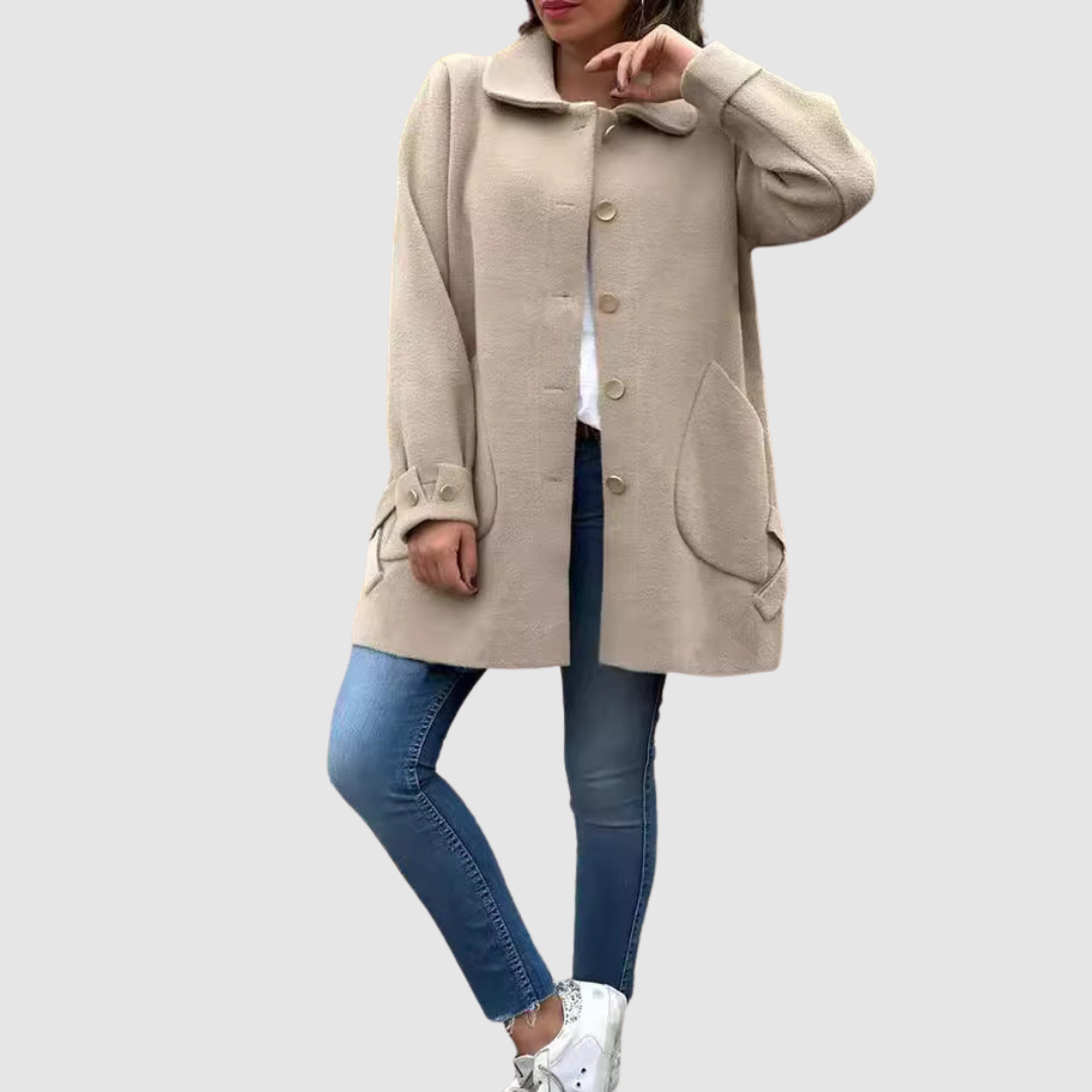 Martina - Abrigo clásico oversize con botones