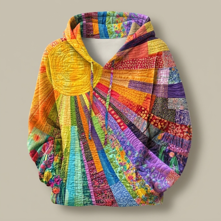 DELACROIX | Sudadera Acolchada con Capucha Patchwork Pauline