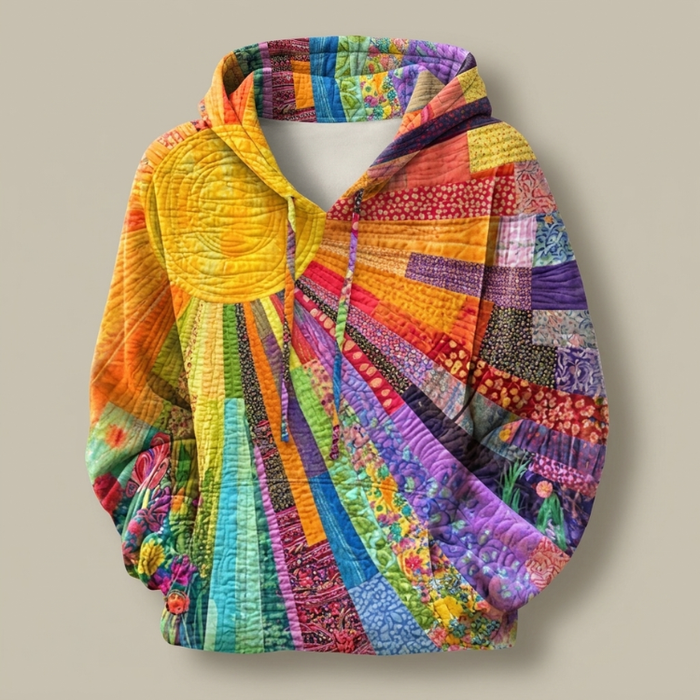 DELACROIX | Sudadera Acolchada con Capucha Patchwork Pauline
