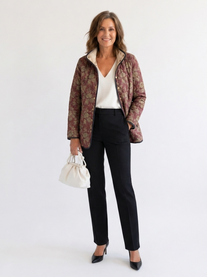 DELACROIX | Abrigo Acolchado Sophie en Púrpura para Mujeres