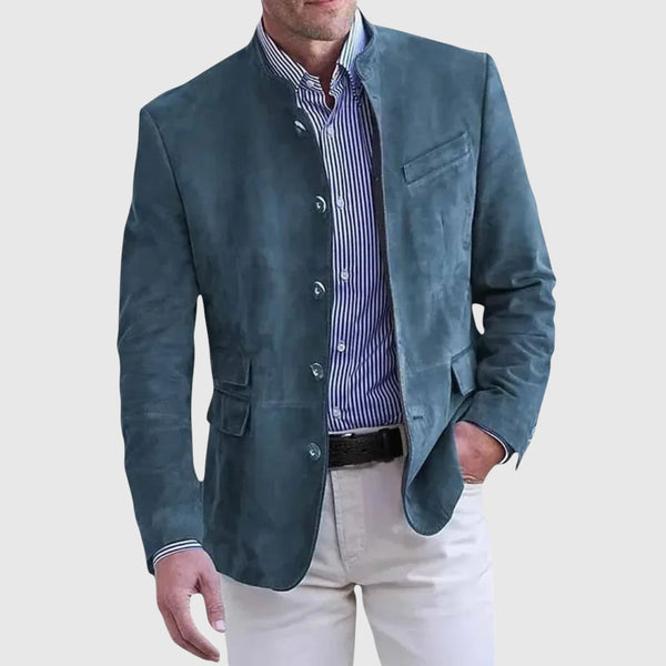 Ondřej - Chaqueta de ante brillante con estilo sofisticado