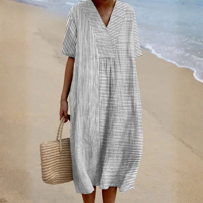 Ophelia - Vestido de Rayas Casual