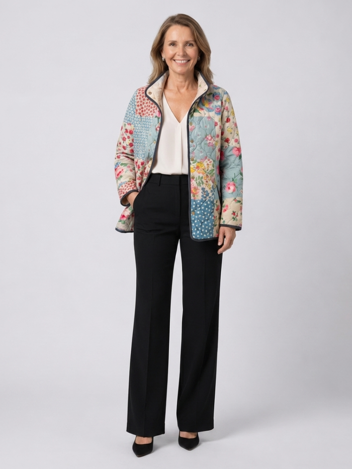 DELACROIX | Chloé Chaqueta Acolchada con Patches Florales