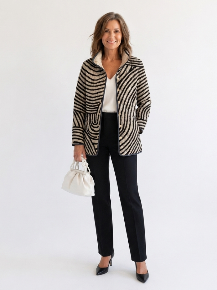DELACROIX | Chaqueta Acolchada Léa con Estampado de Círculos