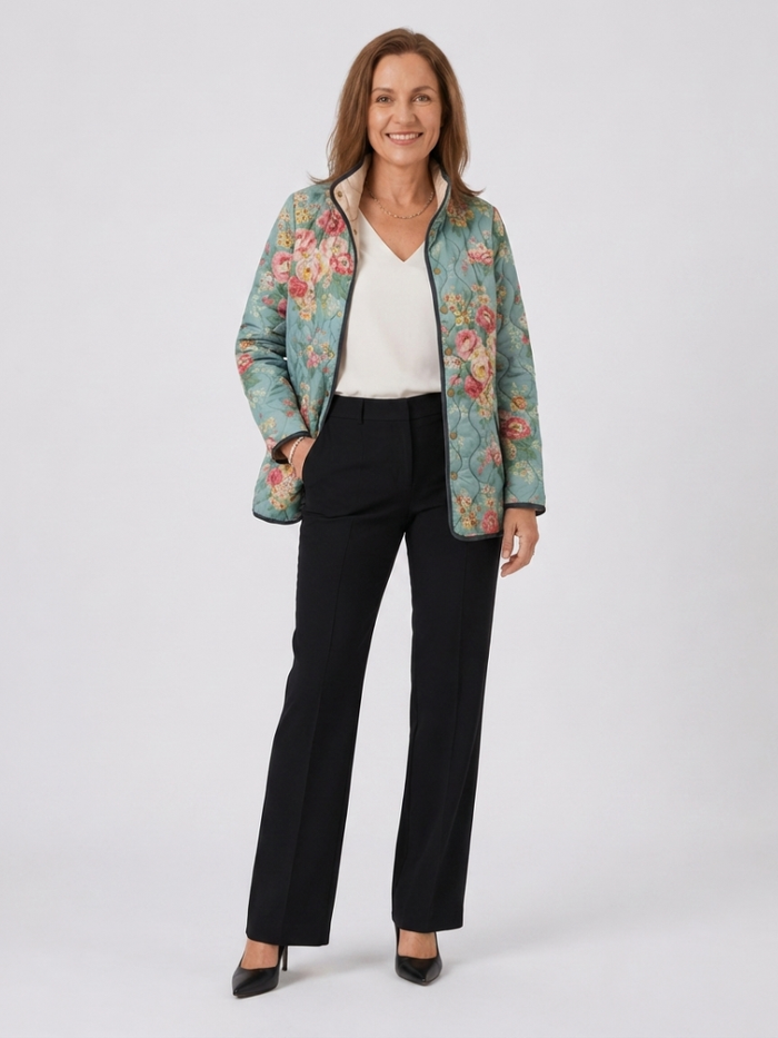DELACROIX | Chaqueta Acolchada Mathilde en Rosa Celadón