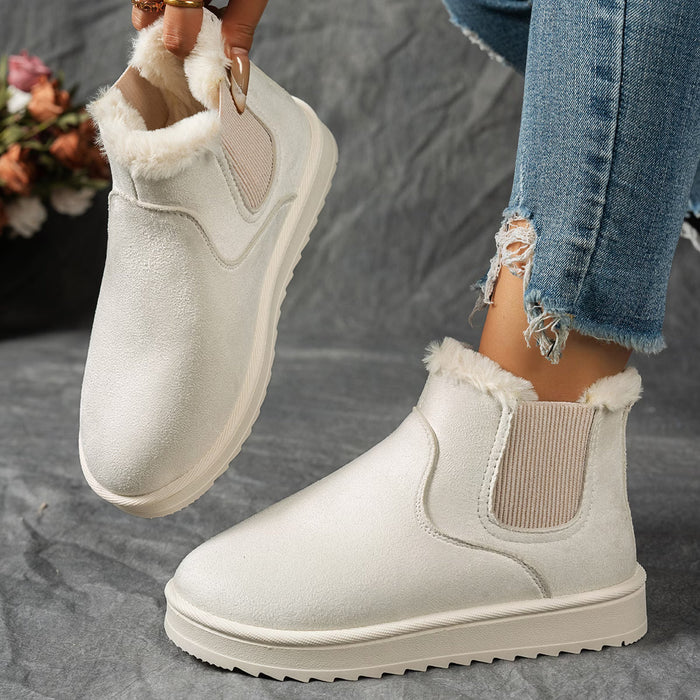 🔥Último Día 50% DESCUENTO - Botas Chelsea de Invierno para Mujeres - Zapatos Ortopédicos Slip-On Forrados de Tela con Alivio Inmediato del Dolor