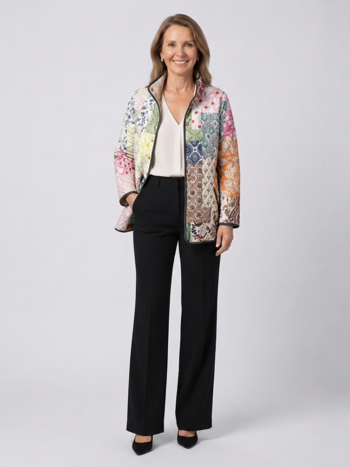 DELACROIX | Abrigo Acolchado Bohemio Patchwork Florence