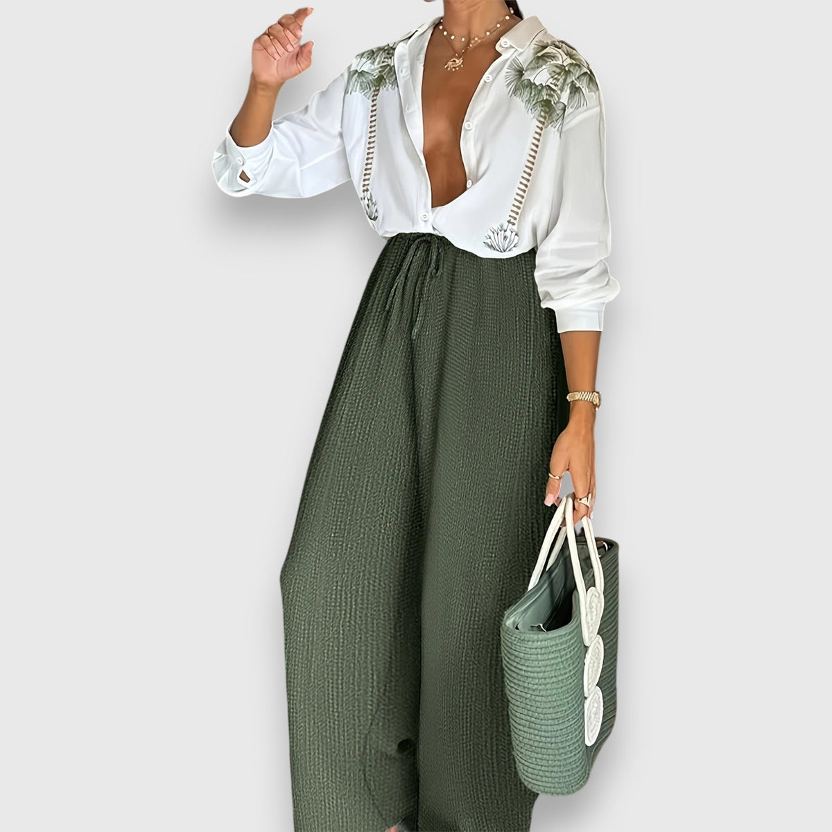 Kateřina - Conjunto de estilo bicolor