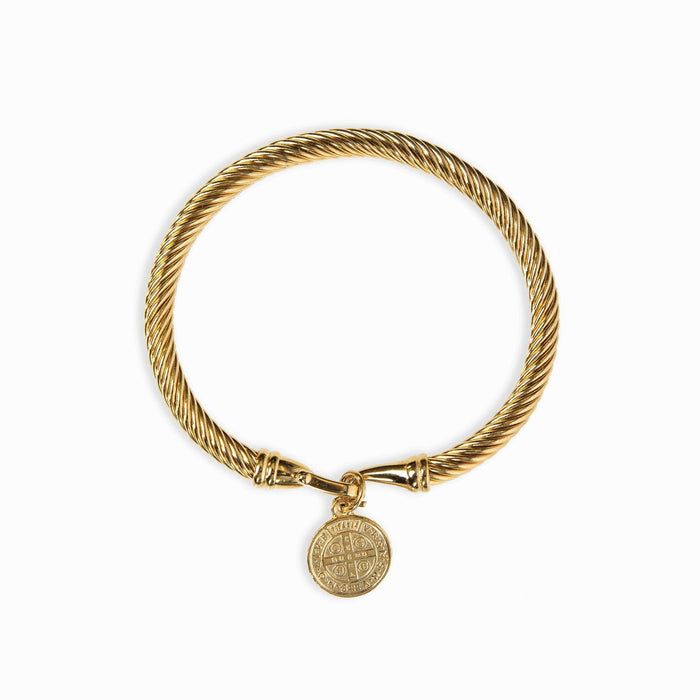 Pulsera de oro con motivo de moneda