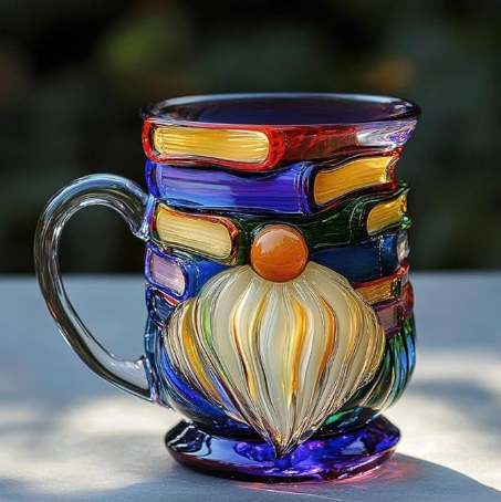 Taza artística 3D "Enano - Tema de libro"