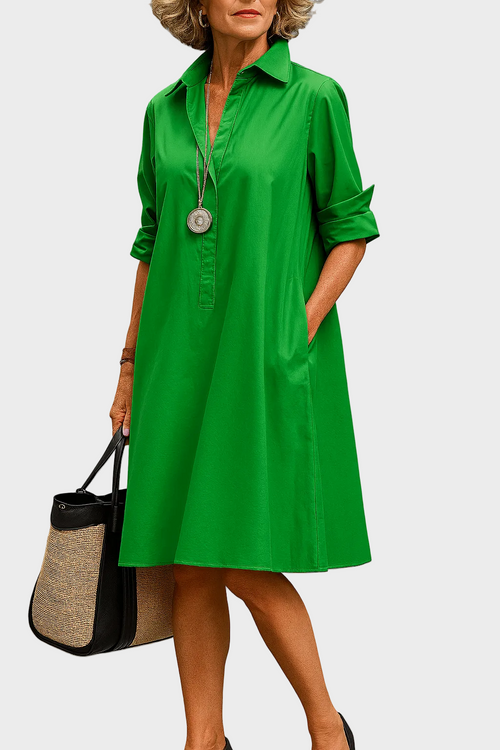 Astrid - Vestido midi esmeralda