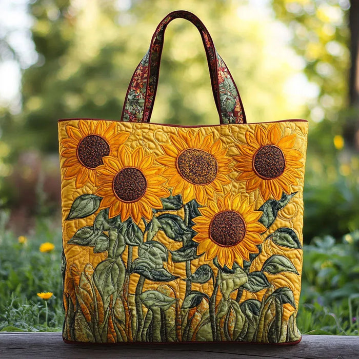 Bolso clásico de girasoles con bordado