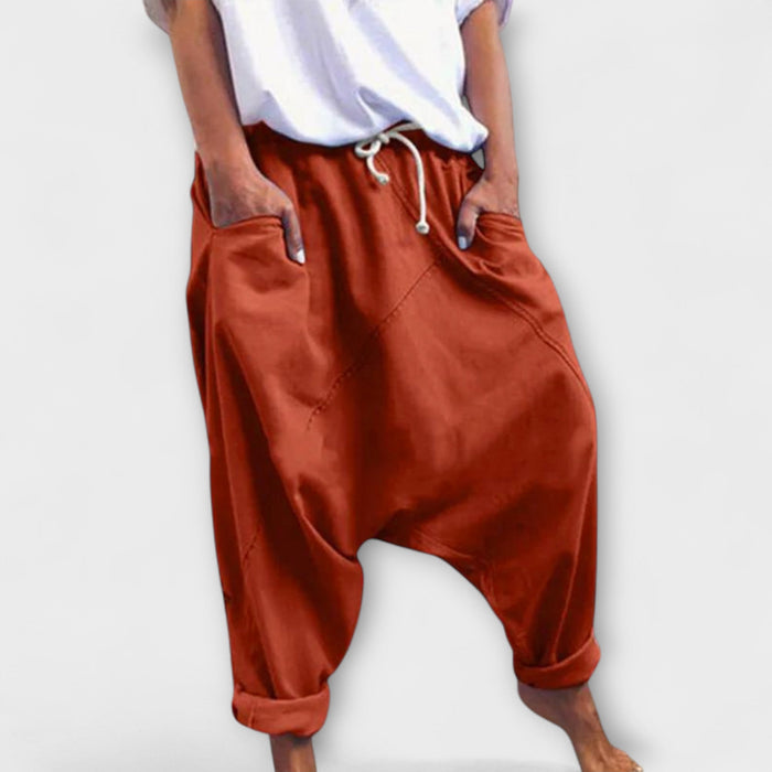 Hara - Pantalones bombachos holgados con cordón