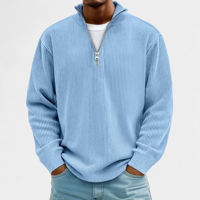 Martin – Jersey polo para hombre con cremallera