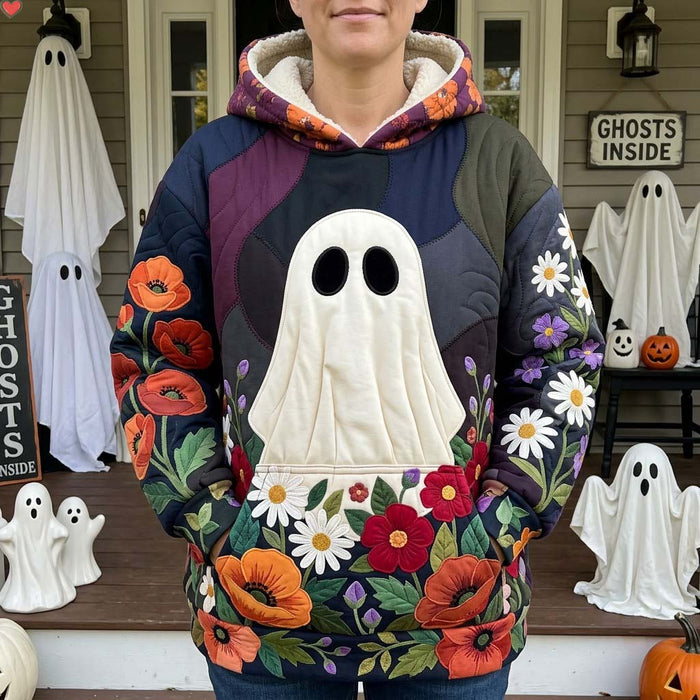Sudadera con capucha con espíritu floral