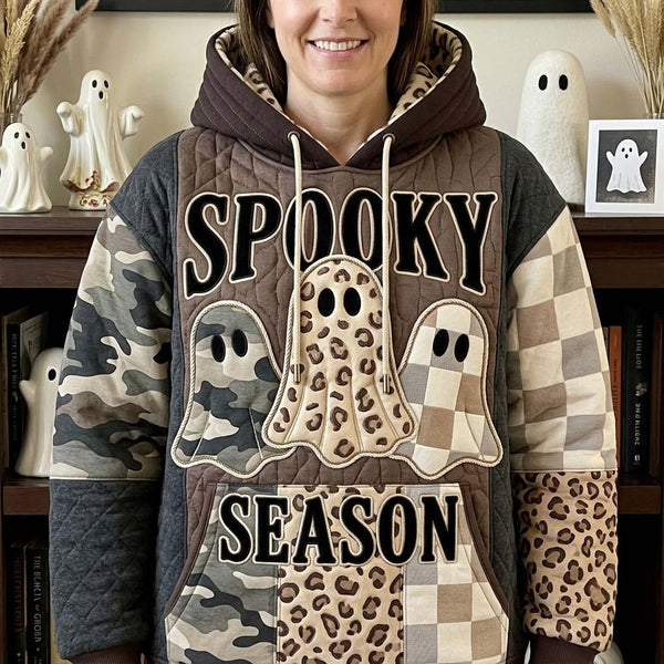 Sudadera con capucha con fantasmas con estampado aterrador