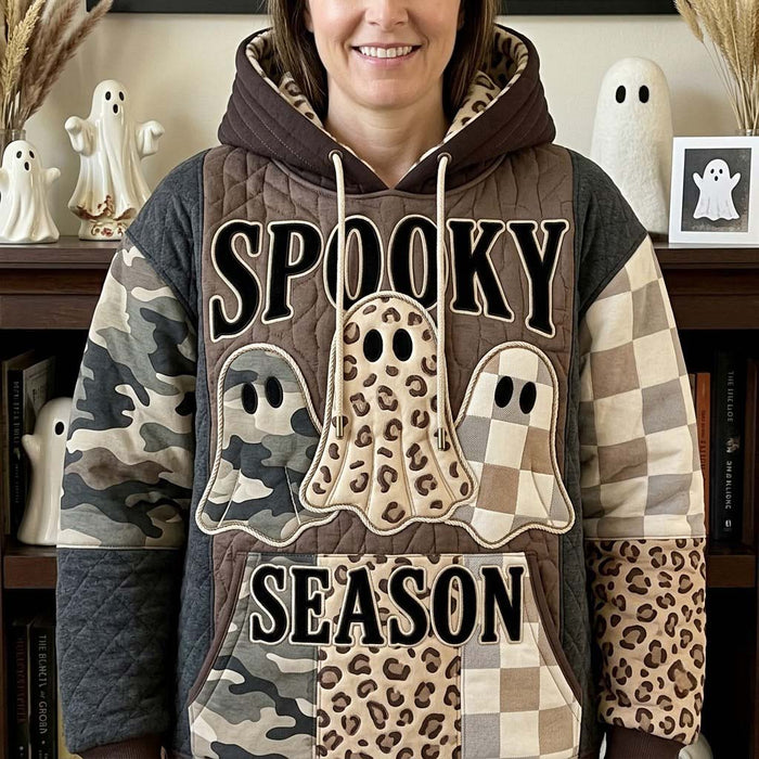 Sudadera con capucha con fantasmas con estampado aterrador