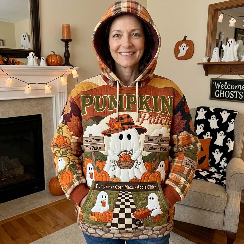 Sudadera con capucha fantasma de calabaza