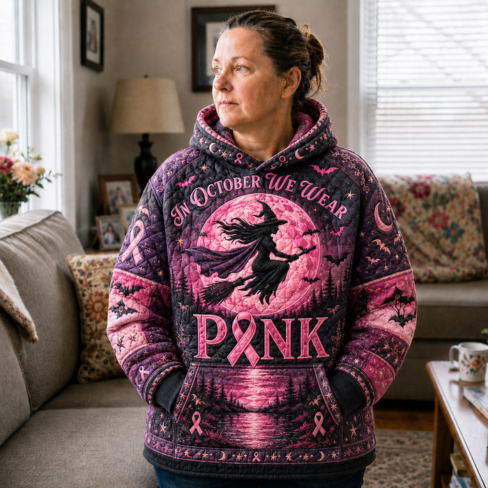 Sudadera con capucha rosa de octubre