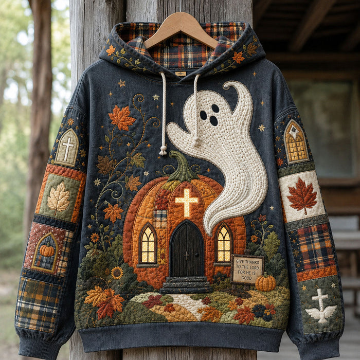 Fantasma en la iglesia de calabaza de Hoodie