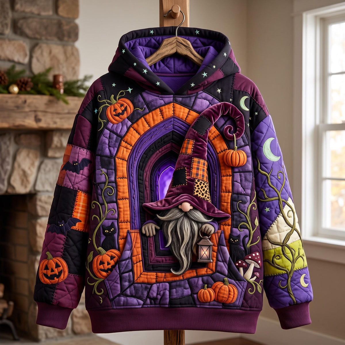 Sudadera con capucha de gnomo a la luz de la luna para Halloween