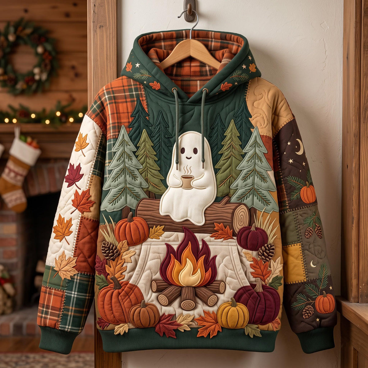 Acogedora sudadera con capucha de otoño