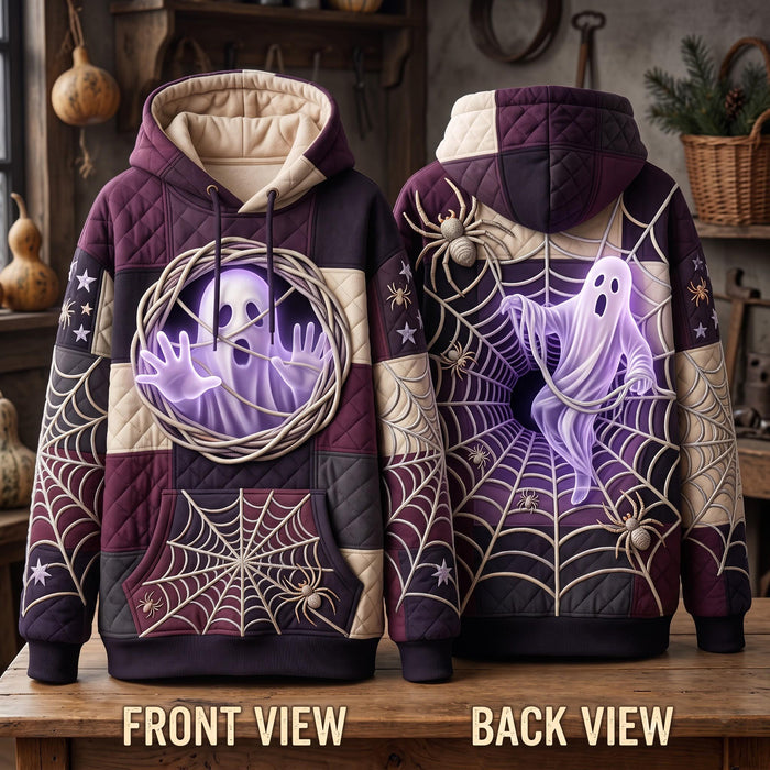 Sudadera con capucha con telaraña