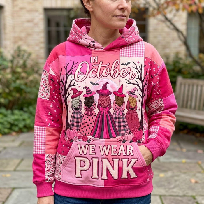 Sudadera con capucha mágica de octubre rosa