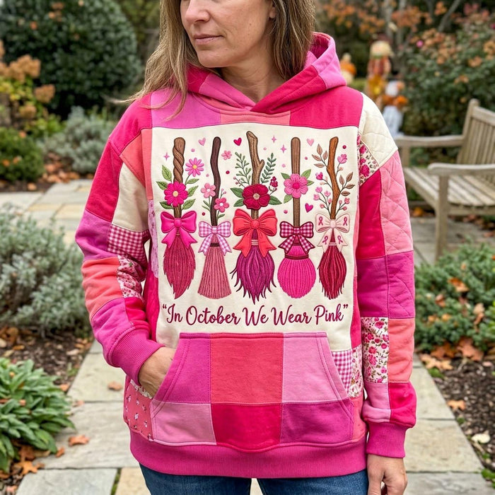 Sudadera con capucha mágica de octubre rosa