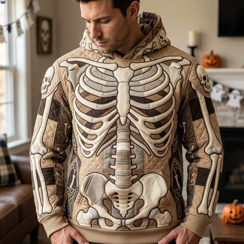Sudadera con capucha con esqueletos después del anochecer