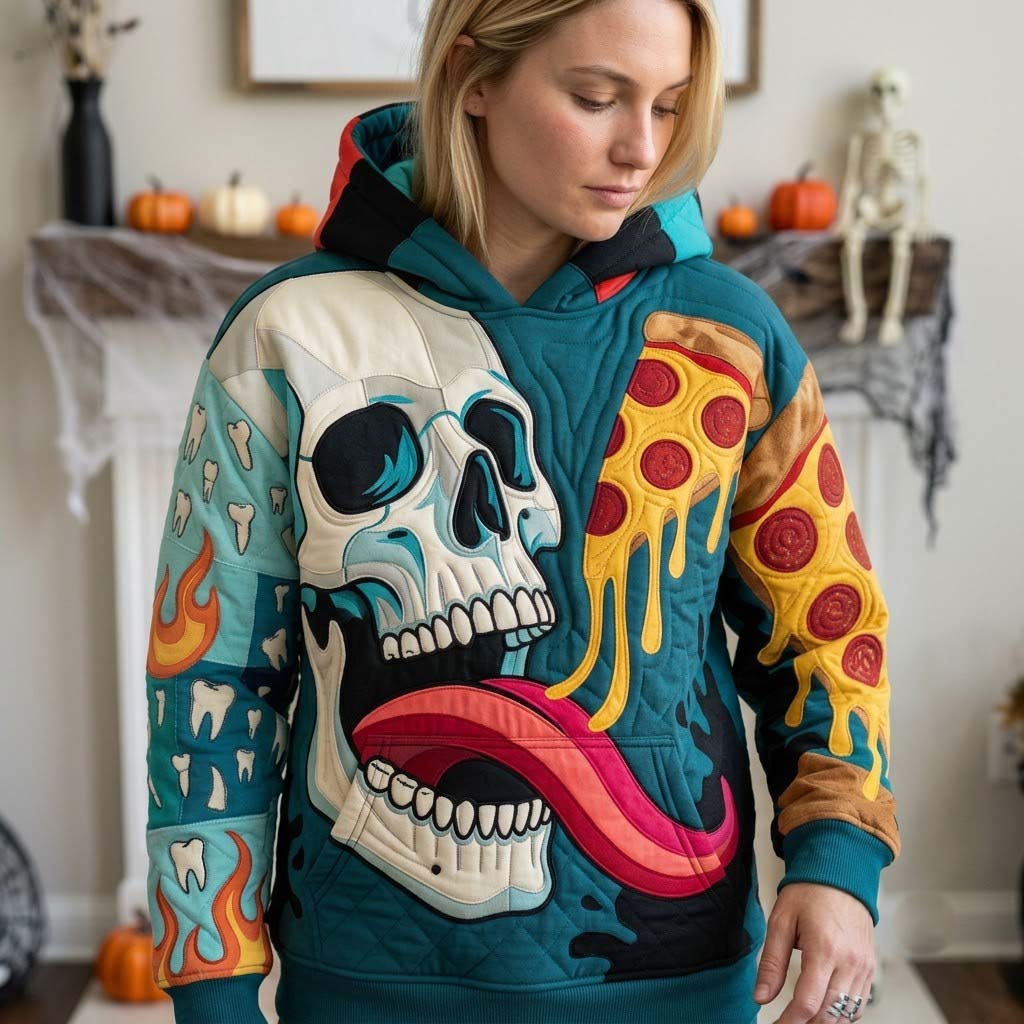 Sudadera con capucha con esqueletos después del anochecer