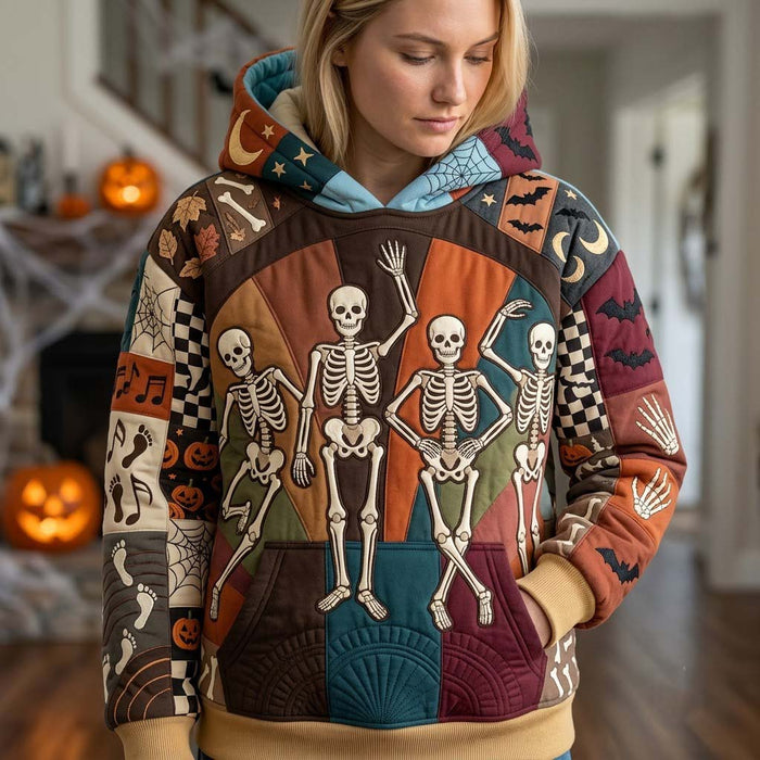 Sudadera con capucha con esqueletos después del anochecer
