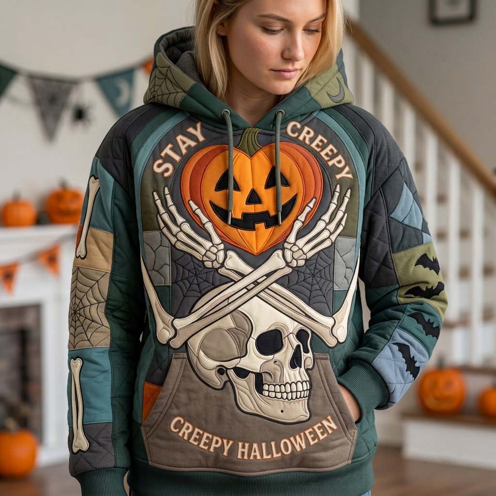 Sudadera con capucha con calaveras después del anochecer