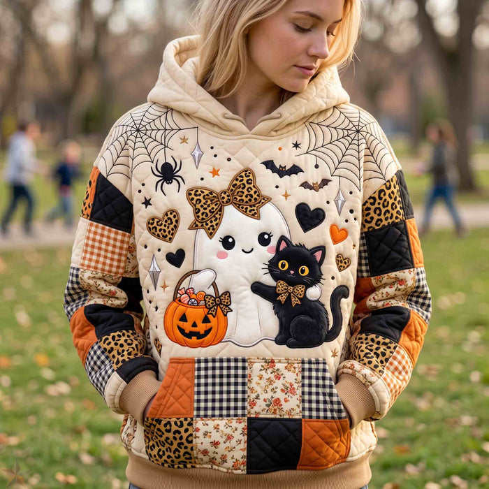 Sudadera acogedora con espíritu de calabaza