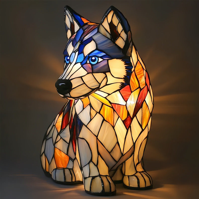 Bruno - Lámpara de vidriera Magisk con forma de perro