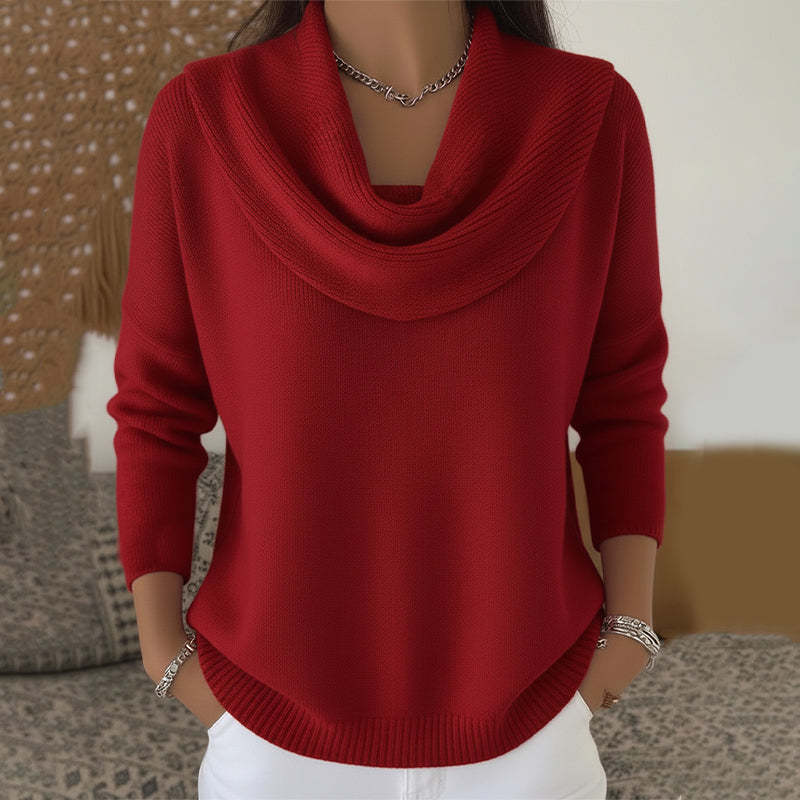 Vivian | Jersey drapeado con cuello vuelto