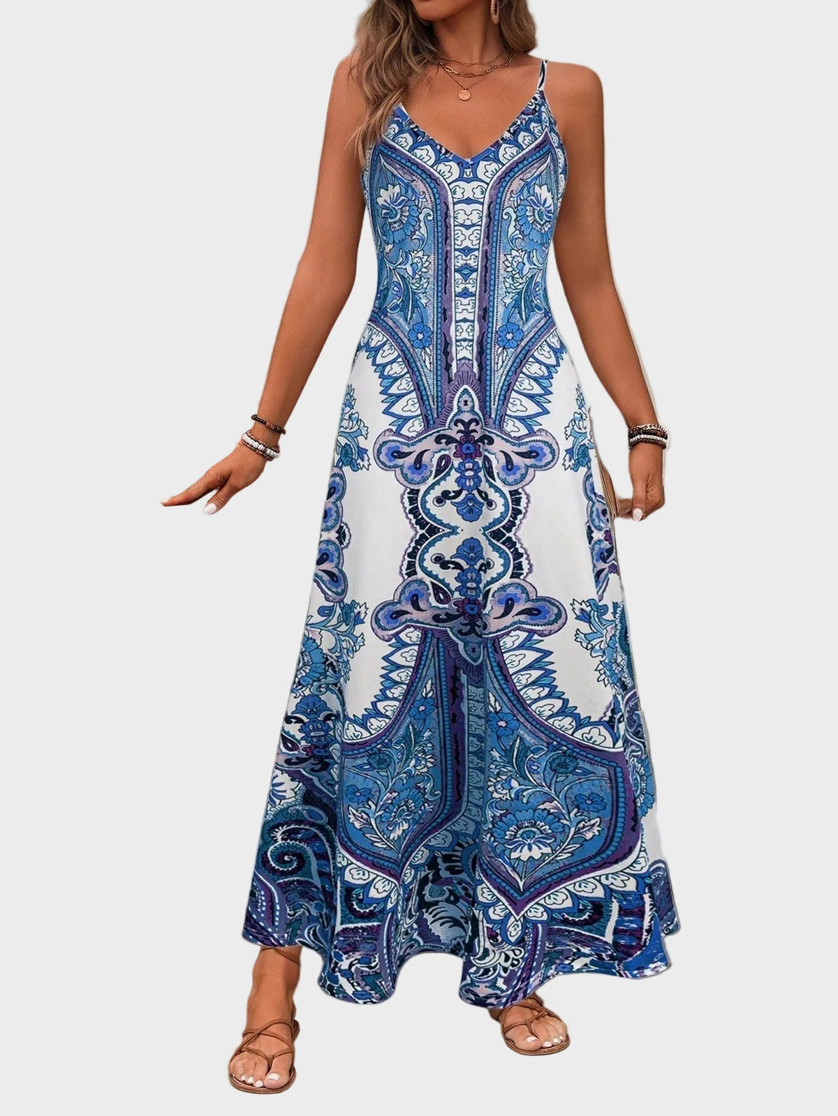 Klára - Vestidos largos elegantes de verano sin mangas