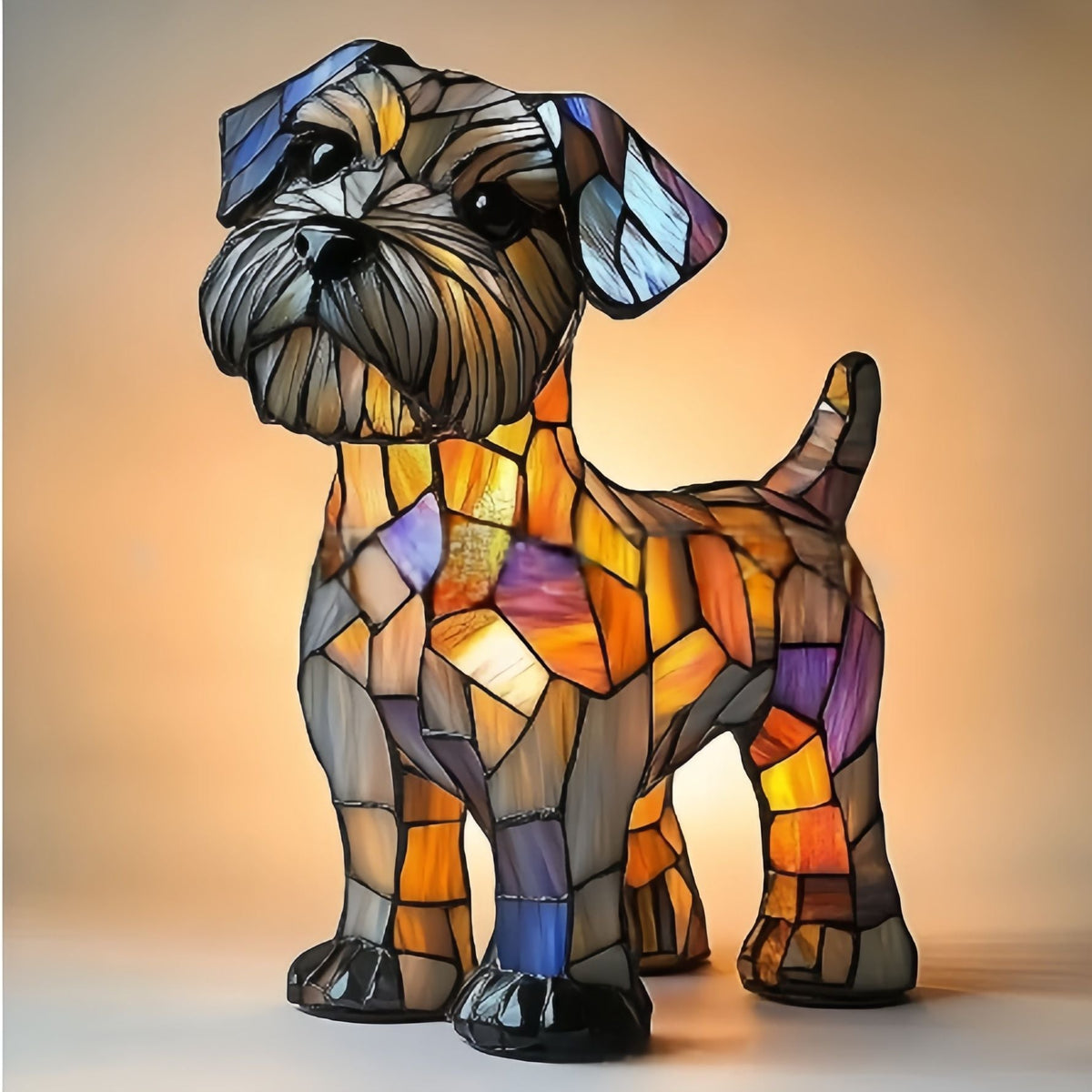 Dino - Lámpara de vidriera Magisk con forma de perro
