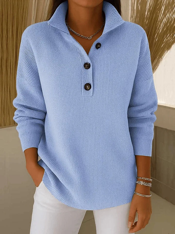 Eleanor | Jersey con cuello tipo polo y cuello en V