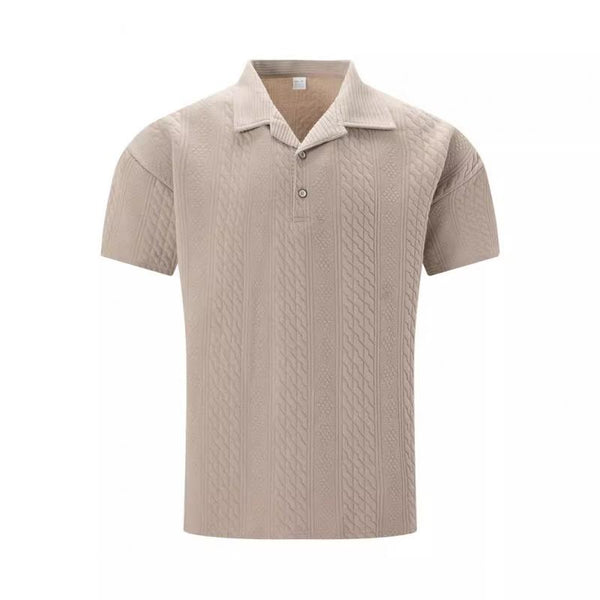 Camisa Polo de Jacquard con Textura Suave