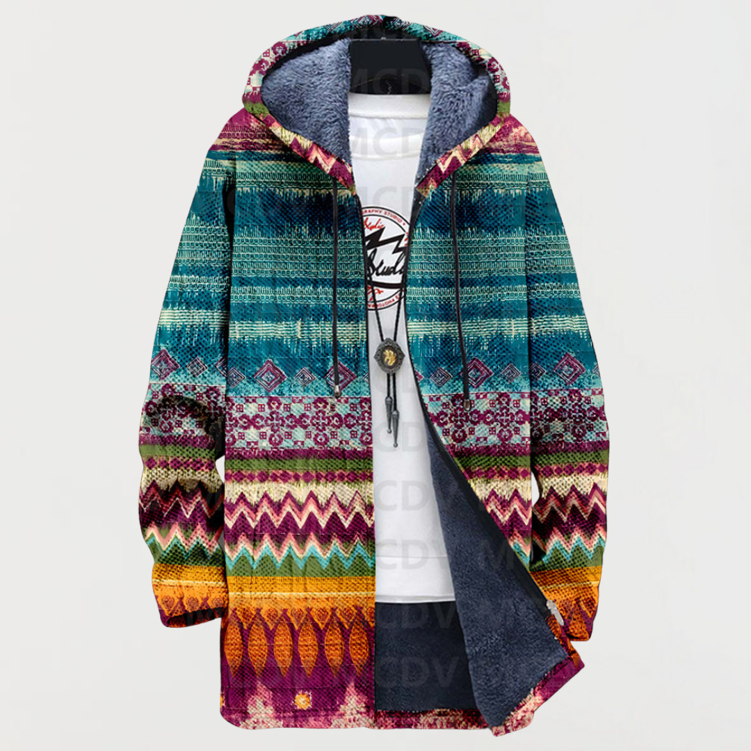 Chaqueta con estampado étnico