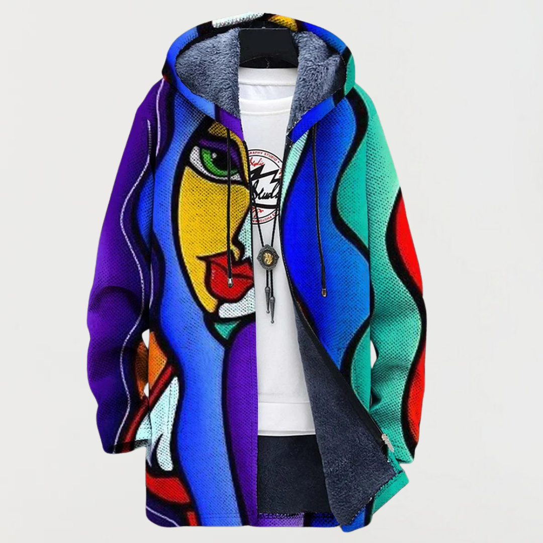 Chaqueta con gráficos coloridos