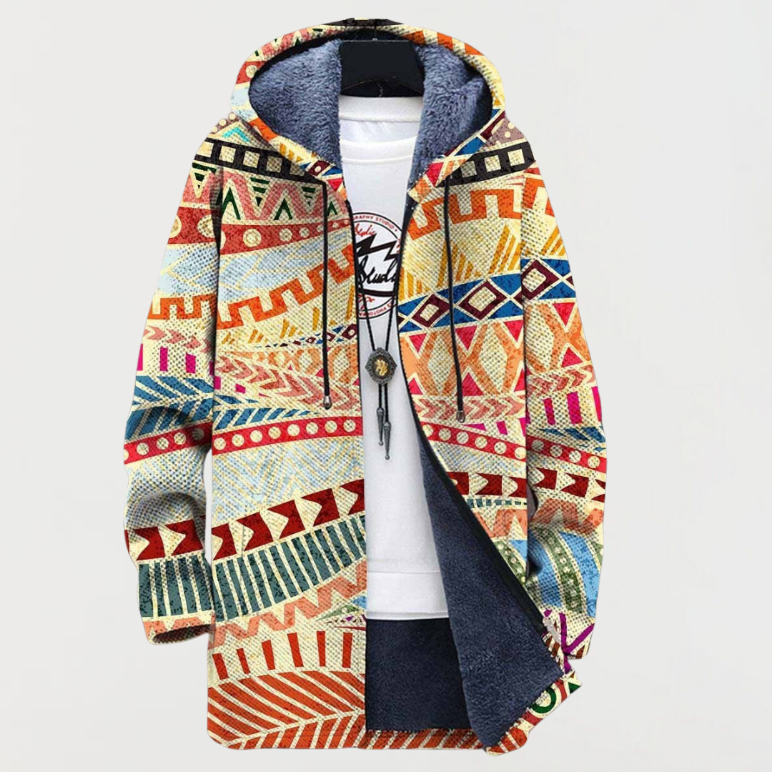 Chaqueta con estampado étnico