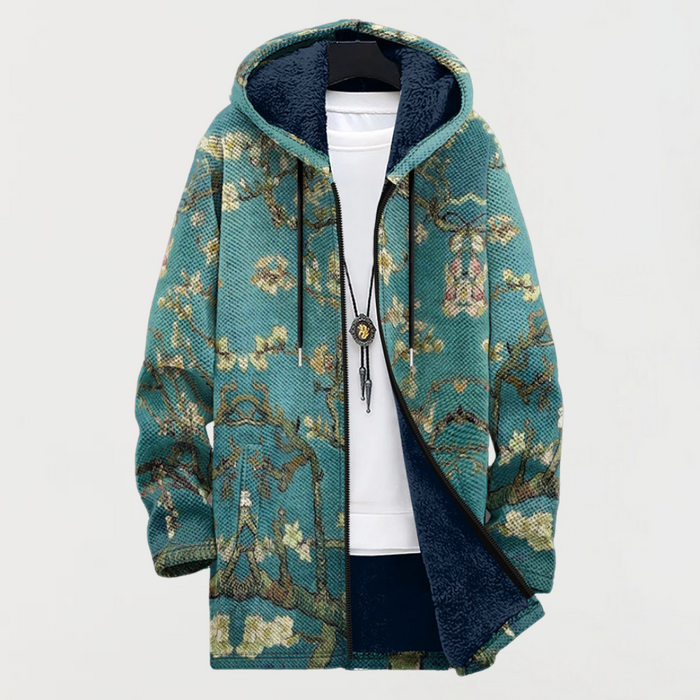 Kabát con un artístico estampado floral