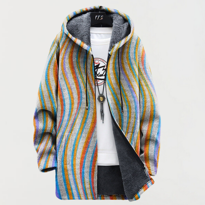 Chaqueta con rayas onduladas