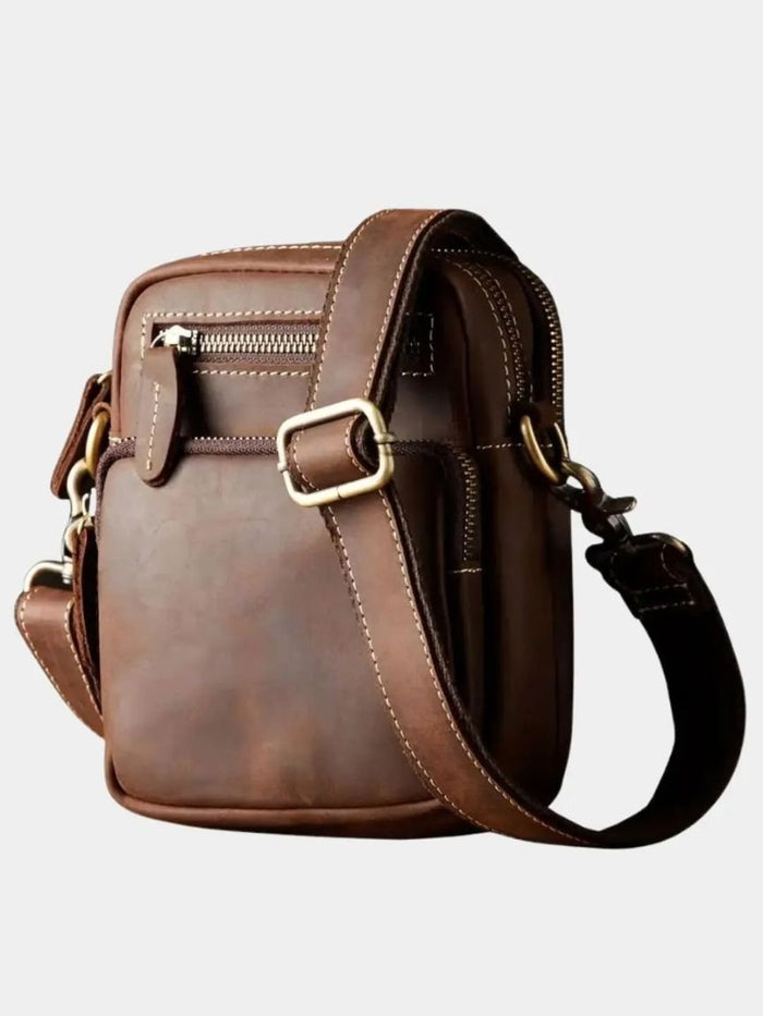 Rene™ - Bolso de hombro retro de piel