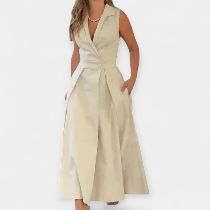 Vestido midi con cuello