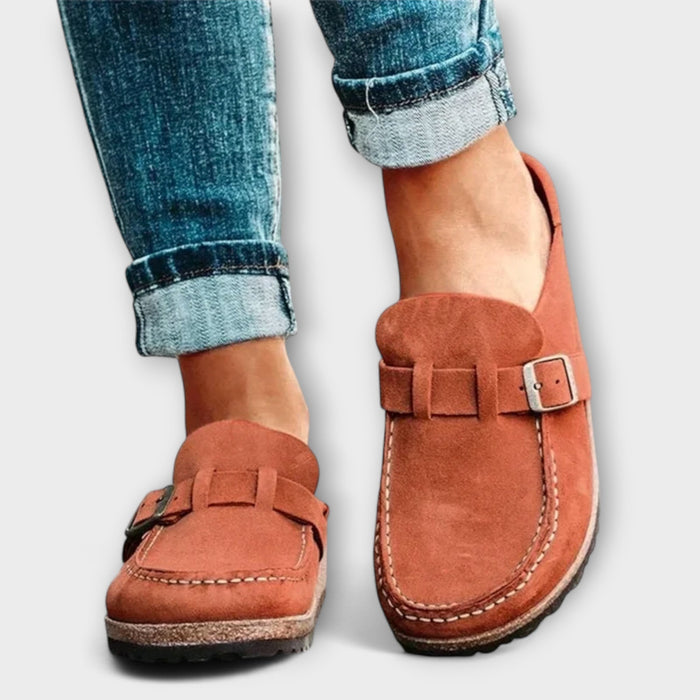 Julie - Mocasines ortopédicos de mujer con cierre decorativo