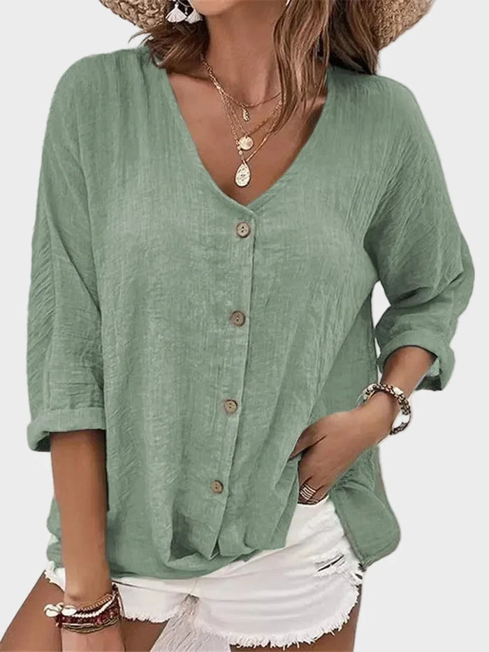 Anna - Blusa de lino de verano